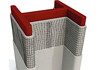 网格搭接处附着力不足-由不正确的安装所导致，进而造成延误和返工